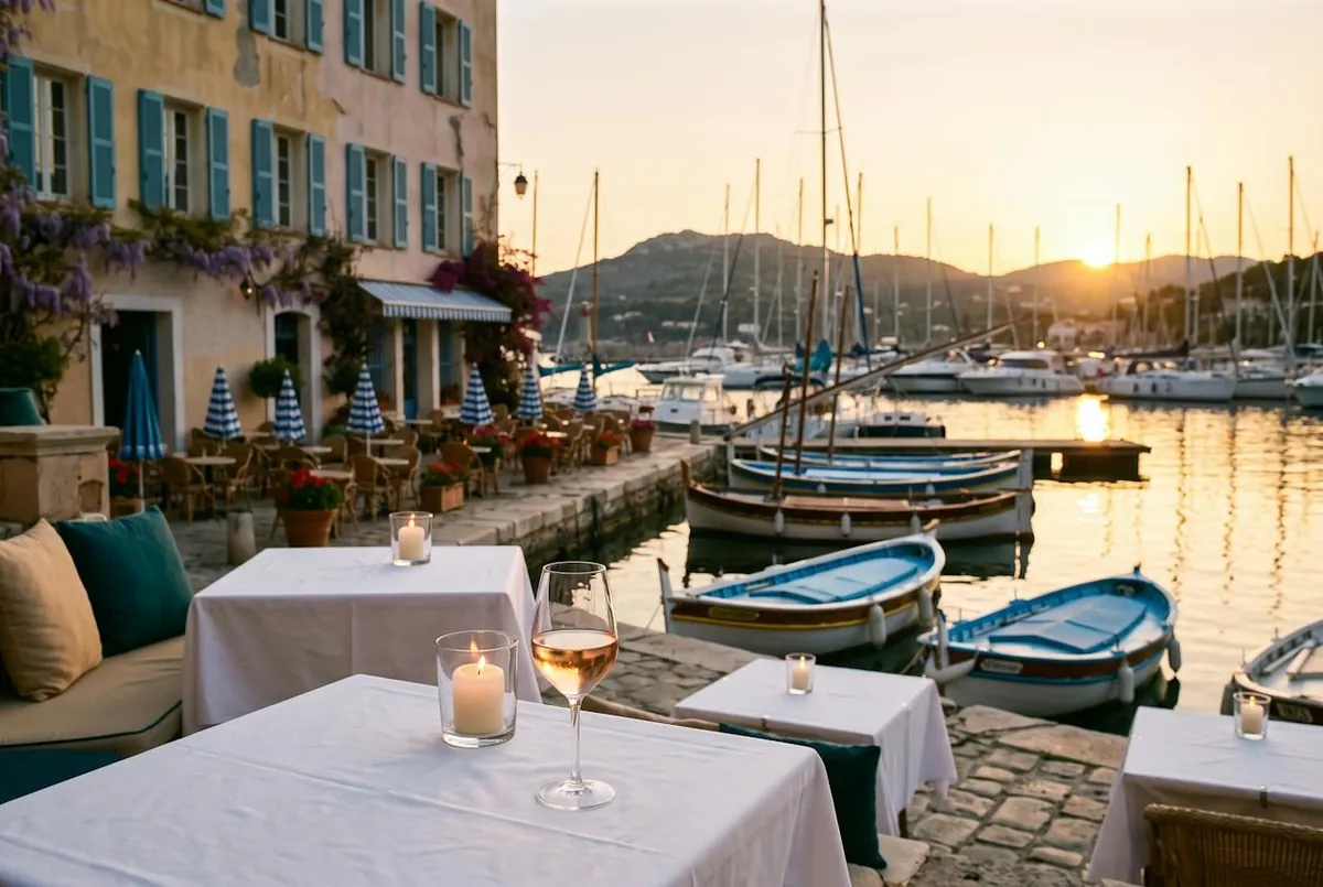 la terrasse au coucher du soleil